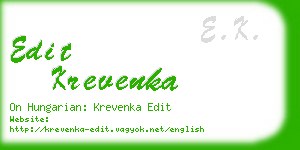 edit krevenka business card